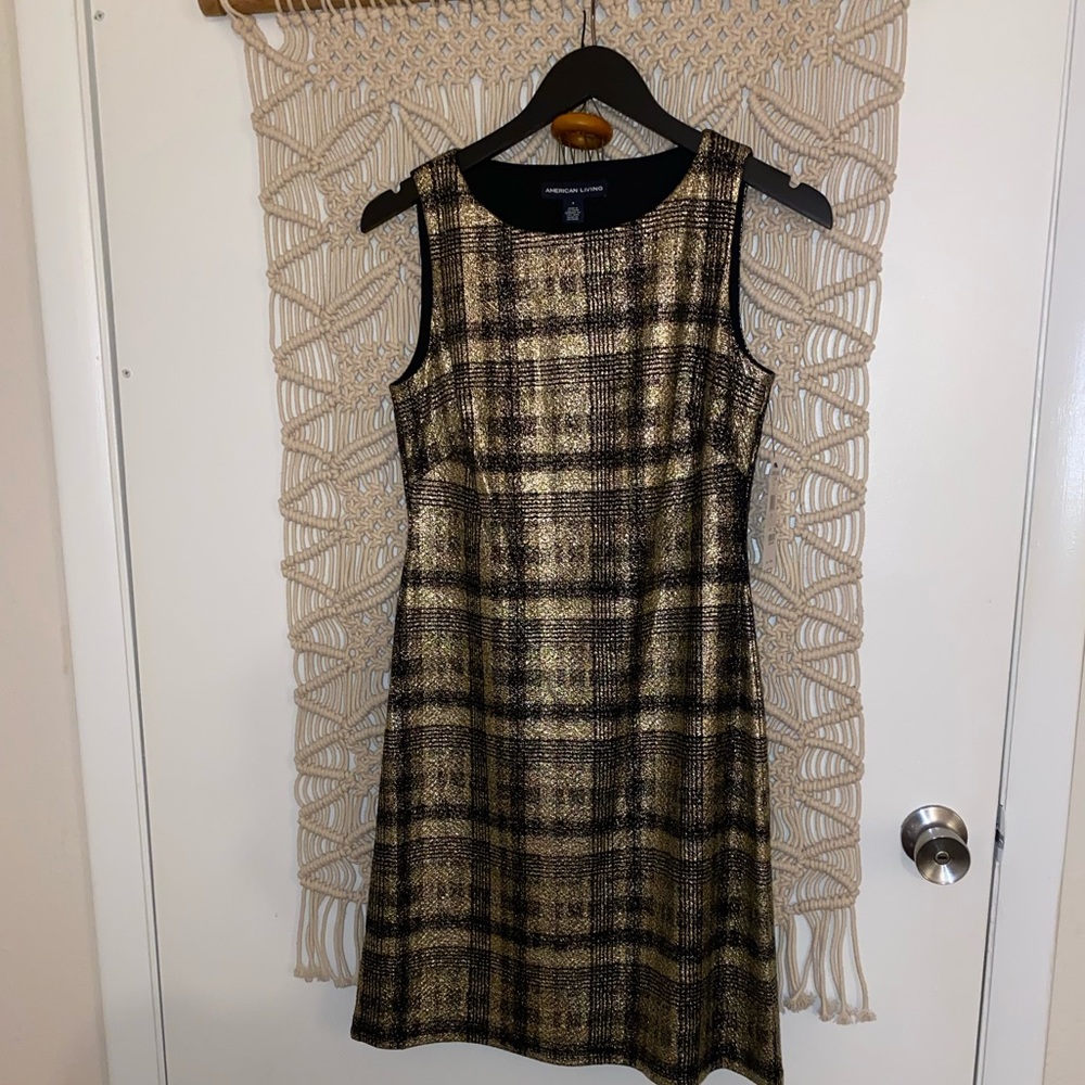 Gold and black dress
